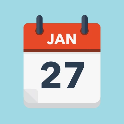 Calendar icon showing 27th January